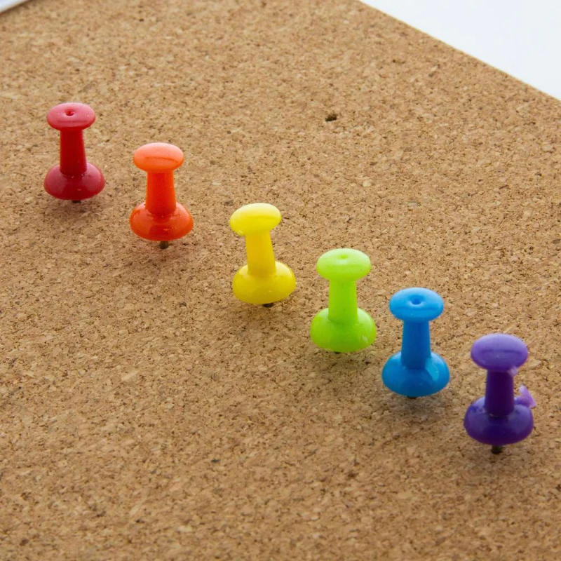 BAZIC Assorted Color Push Pins (100/Pack) Bazic Products